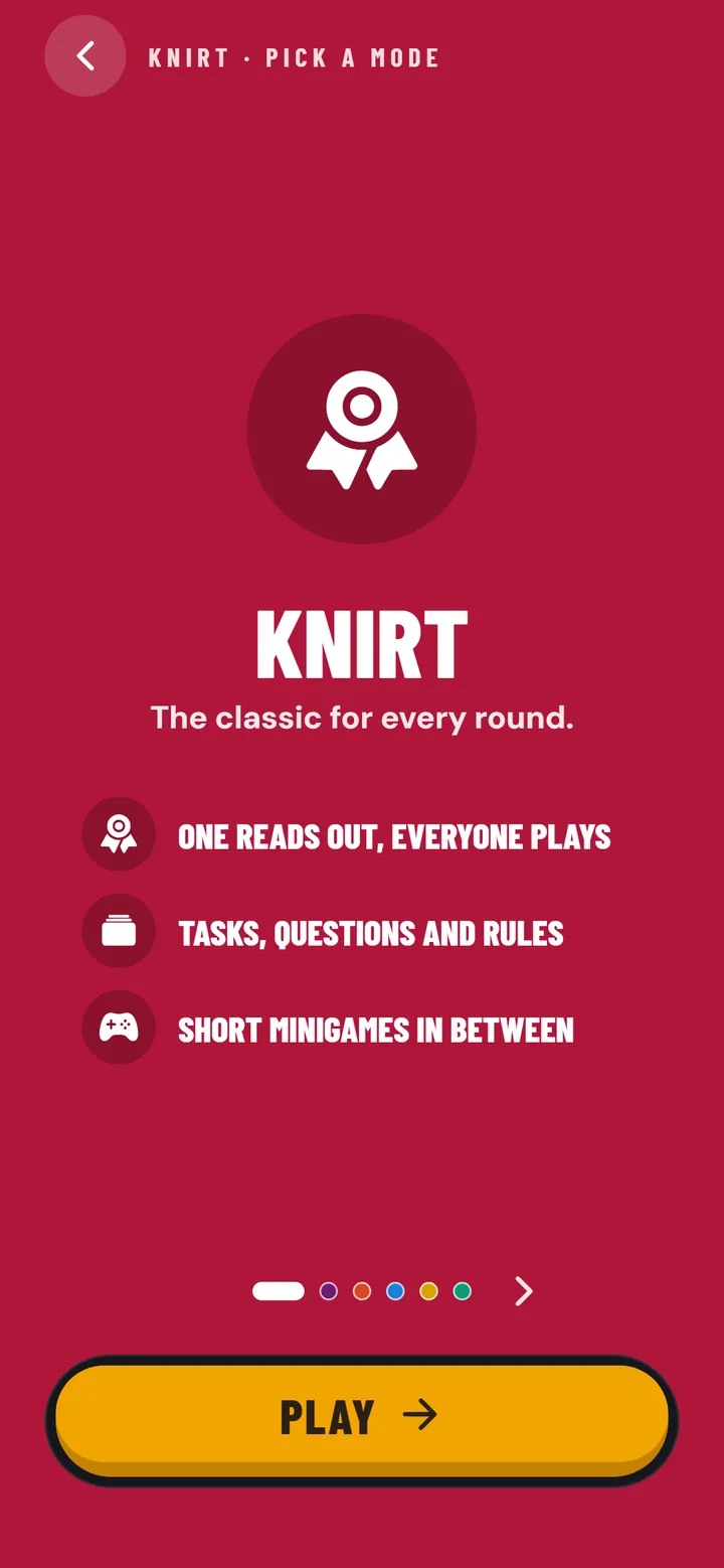 Knirt: Knirt mode in the app
